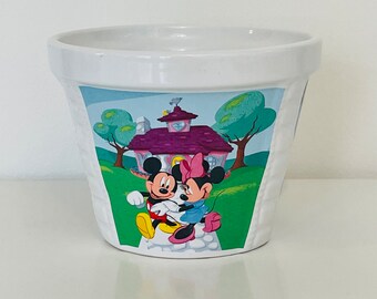 Disney Mickey and Minnie Mouse Ceramic Container / Mickey Mouse Planter