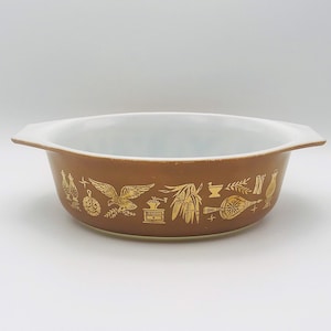 Jahrgang Pyrex Schale braun Americana Cinderella Mixing Bowl