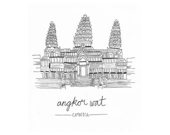 Featured image of post Cartoon Angkor Wat Drawing Angkor wat is oriented to the west dissimilar from many of the temples built at the time