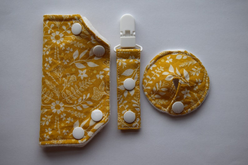 Yellow Floral Tubie Set Tubie Clip Tubie Pad Feeding Tube Pad G-Tube Pad GJ Tube Pad Port Cover image 1