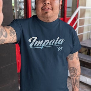 Impala '64 Tee shirt, Lowrider shirt, Car club apparel, Gift for him, Car Shirt, Car Show Tee