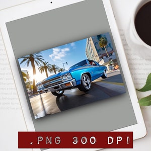 Chevy El Camino digital image, Classic Chevy Car, poster sized download