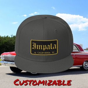 Custom embroidered Impala Snapback Hat, great Father&#39;s day gift idea, Car club hat design