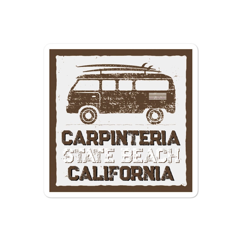 fisher gift California love Carpinteria State beach decal Window sticker