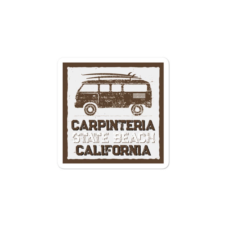 fisher gift California love Carpinteria State beach decal Window sticker