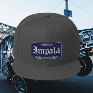 1964 Impala Arizona plate embroidered snap back hat, Chevy Impala Hat, Gift for him