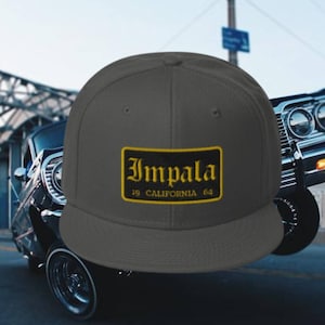 1964 Impala Snapback Hat - California License Plate Embroidery, Classic Car Cap, Auto Enthusiast Headwear, Vintage Style Accessory