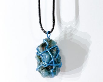 Appetite Control (Blue Apatite) Healing Crystal Necklace