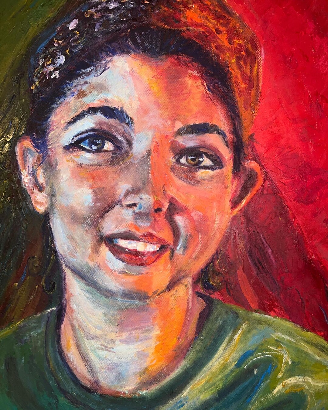 Original Oil Painting Self-portrait Art Print (8x10) - Etsy