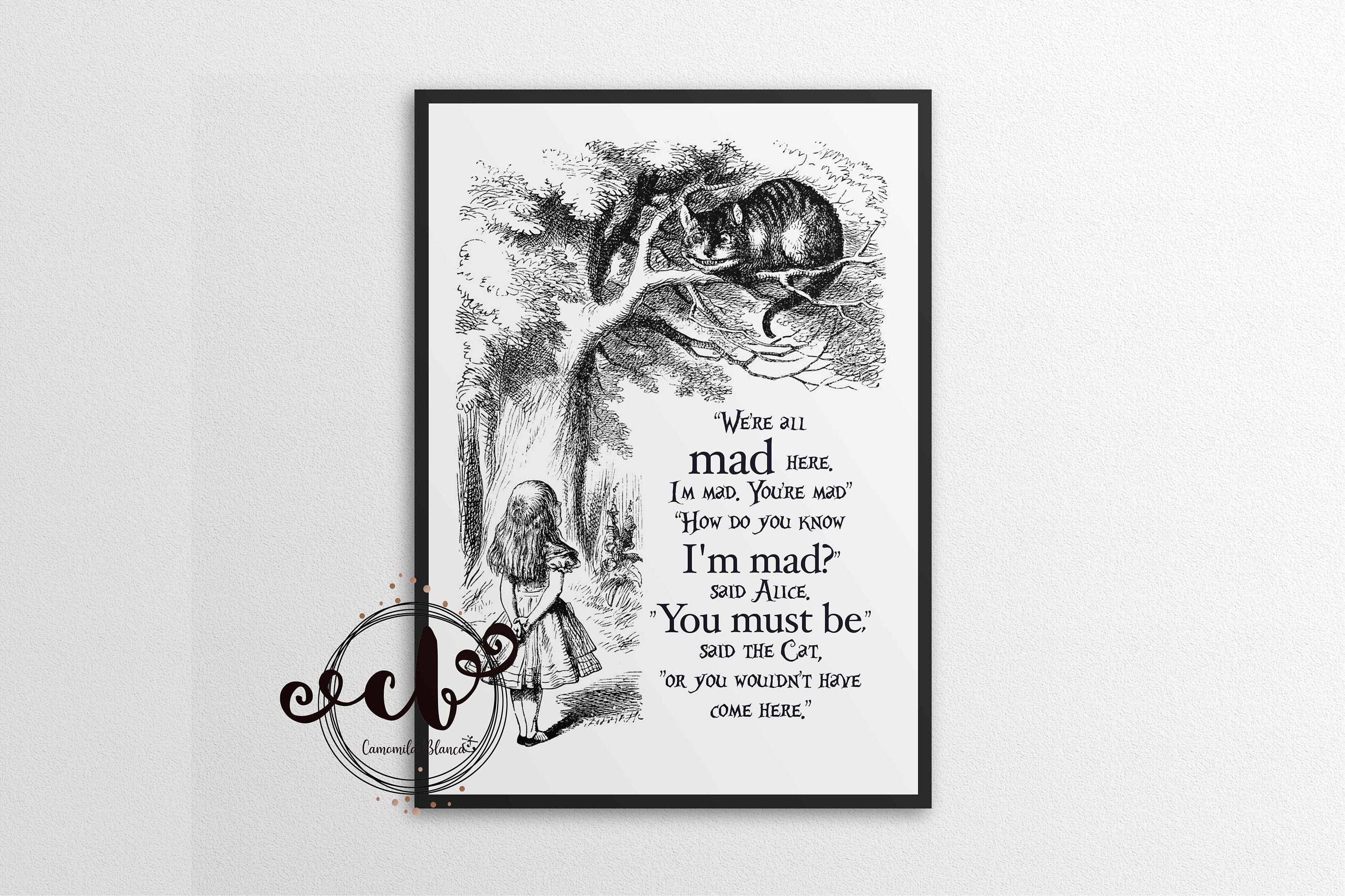 We're All Mad Here I'm Mad You're Mad PRINTABLE | Etsy