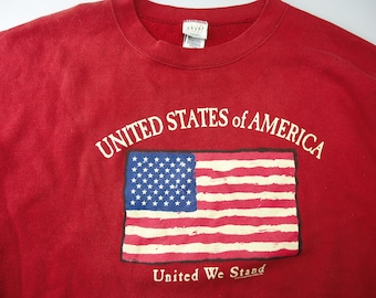 United States of America United We Stand vintage American Flag sweatshirt