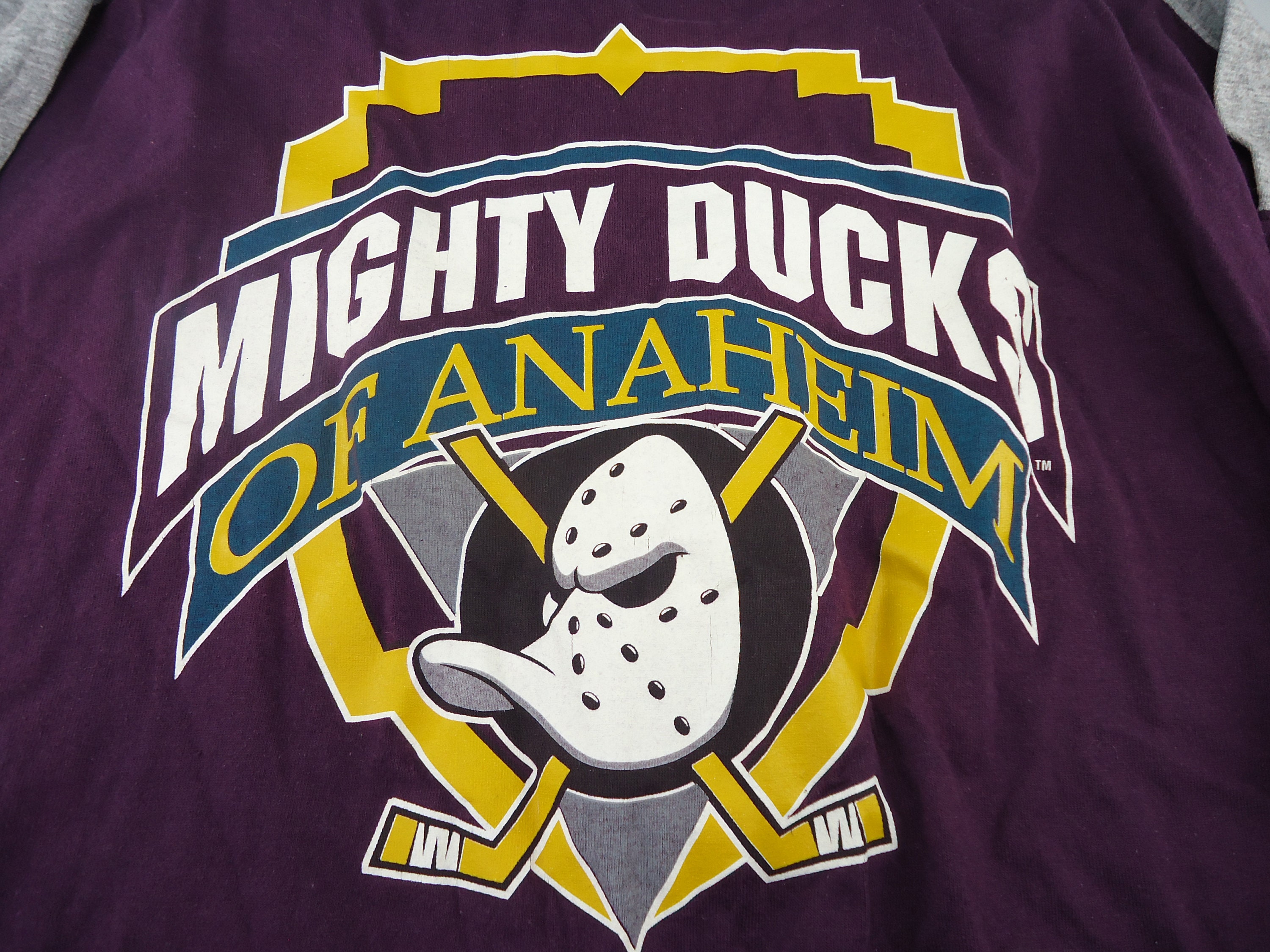 XL/TG Mighty Ducks of Anaheim Vintage CCM Webco Jersey 