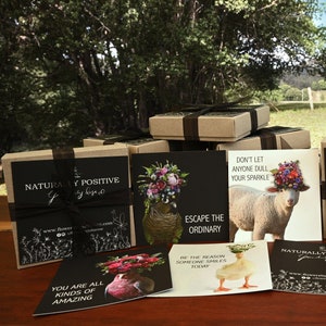 Affirmation deck. Affirmation cards. Farm animals. Giftware. Cute. Positive affirmations. self- love. Mindfulness. Flowers. Flower crown.