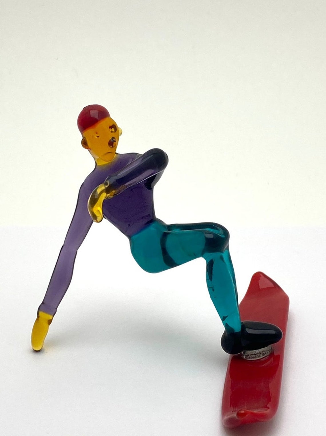 Figurine Snowboard glass Snowboarding gifts for men Custom Etsy