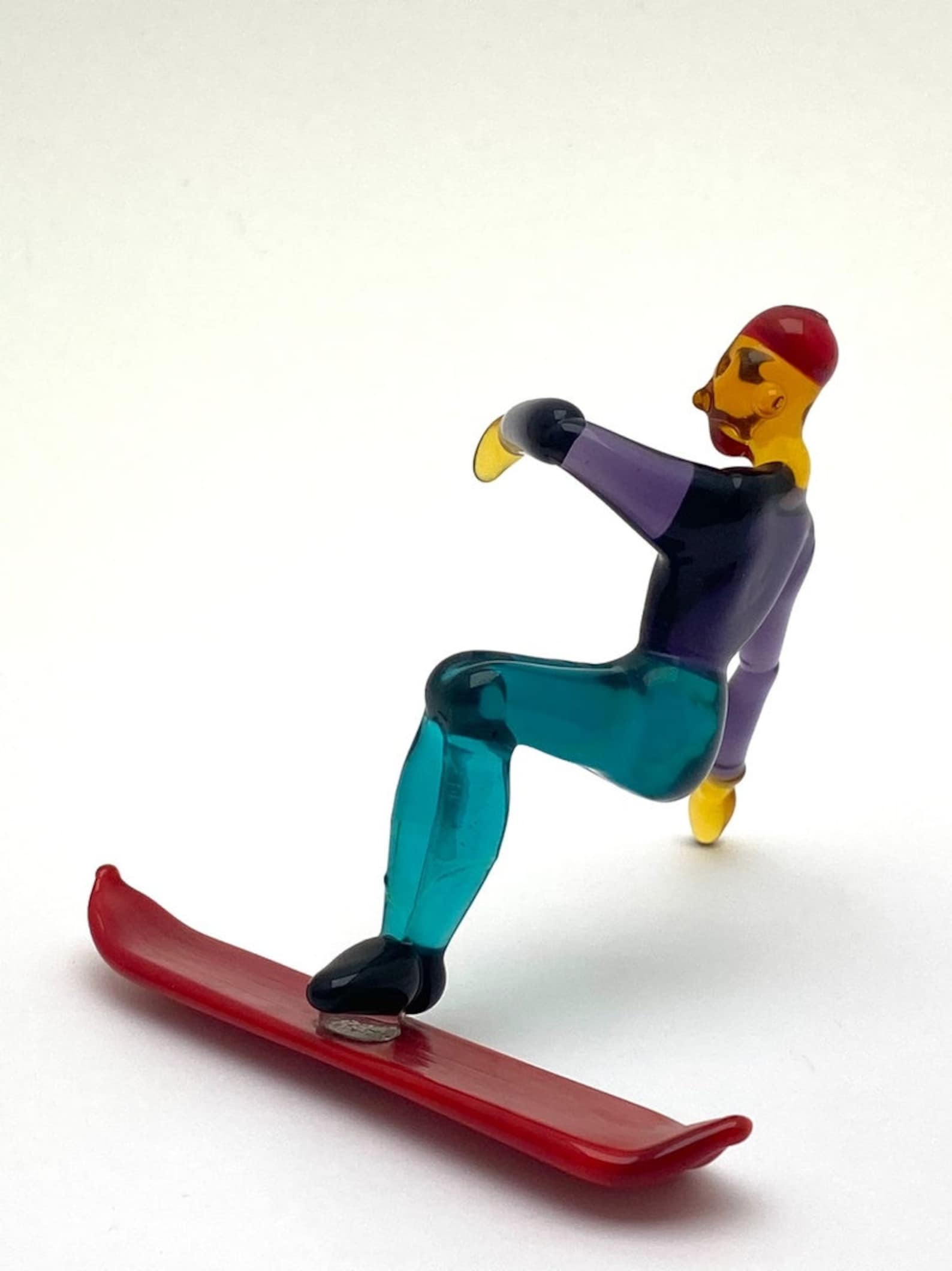 Figurine Snowboard glass Snowboarding gifts for men Custom Etsy