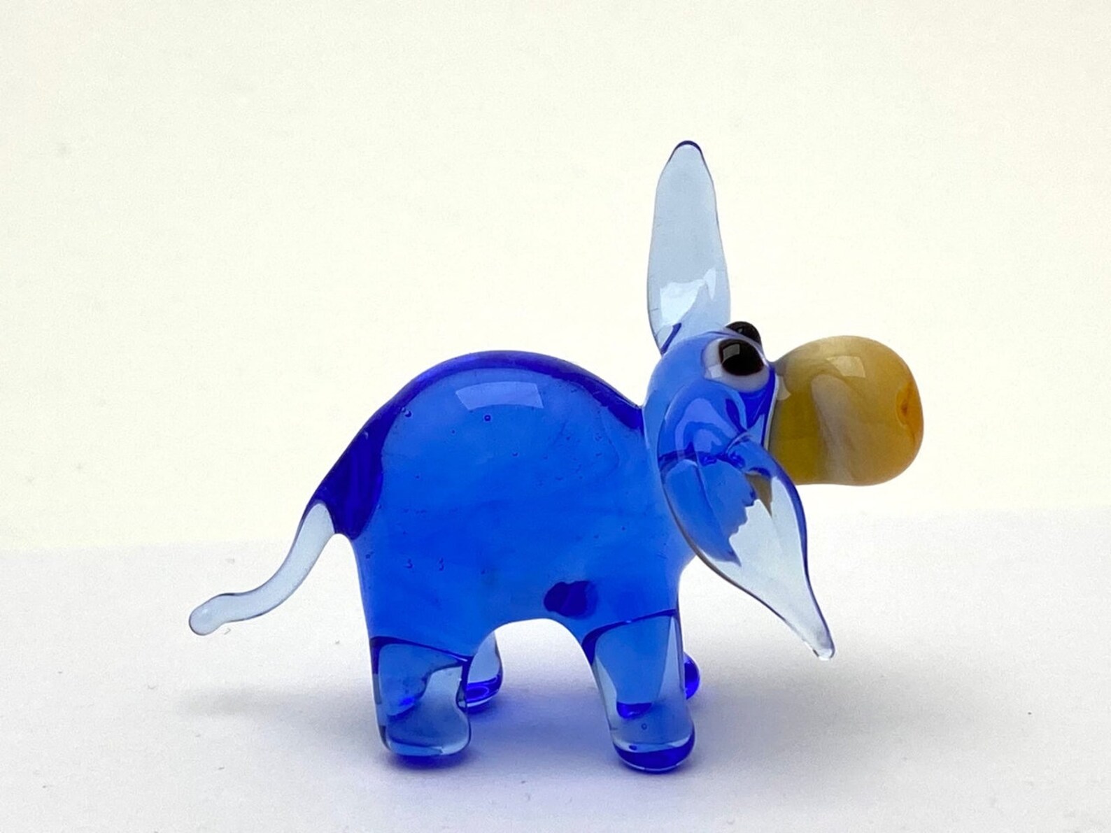 Miniatura burro azul hecho vidrio sopladoSouvenir regalos Etsy
