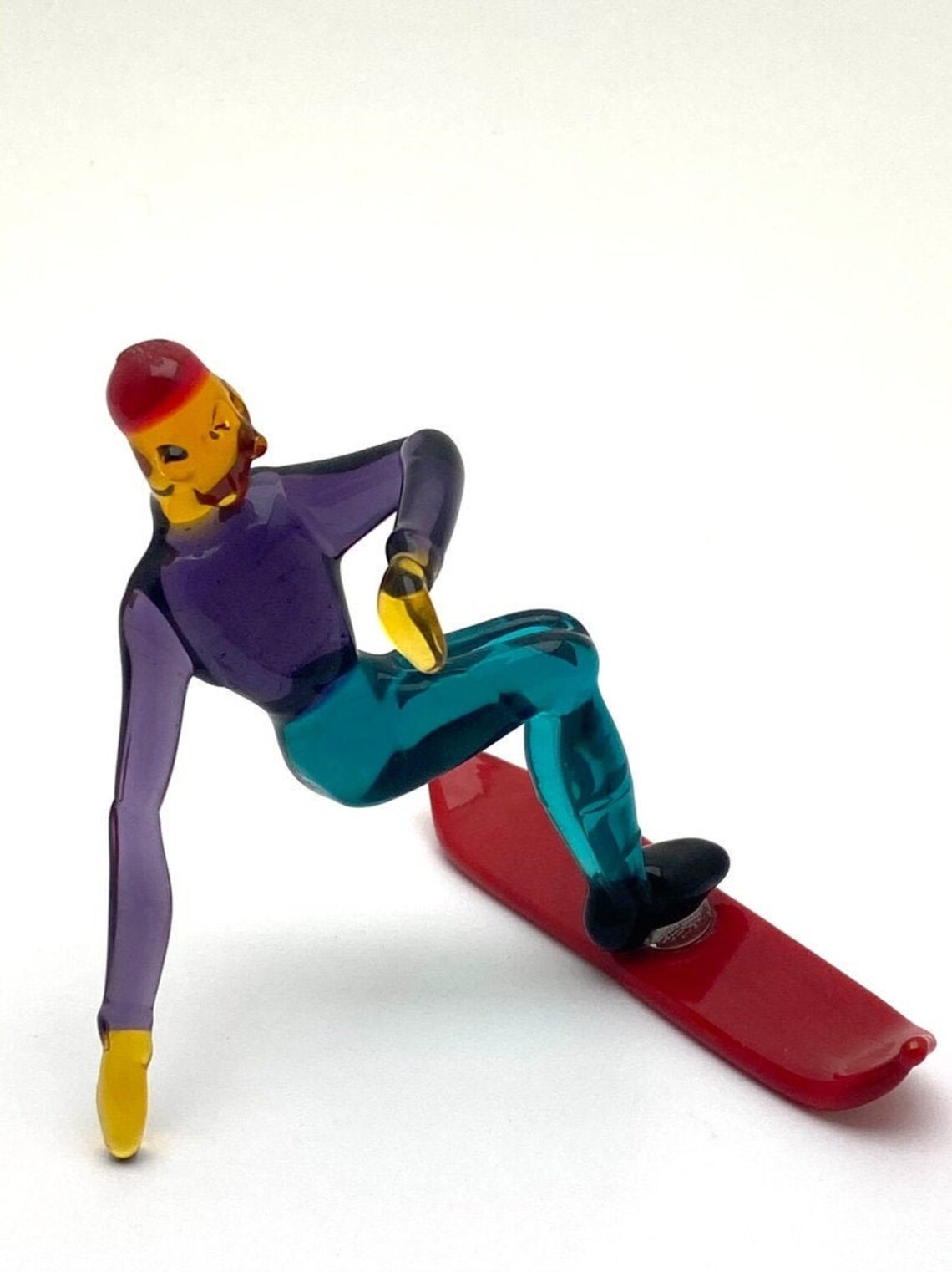 Figurine Snowboard glass Snowboarding gifts for men Custom Etsy