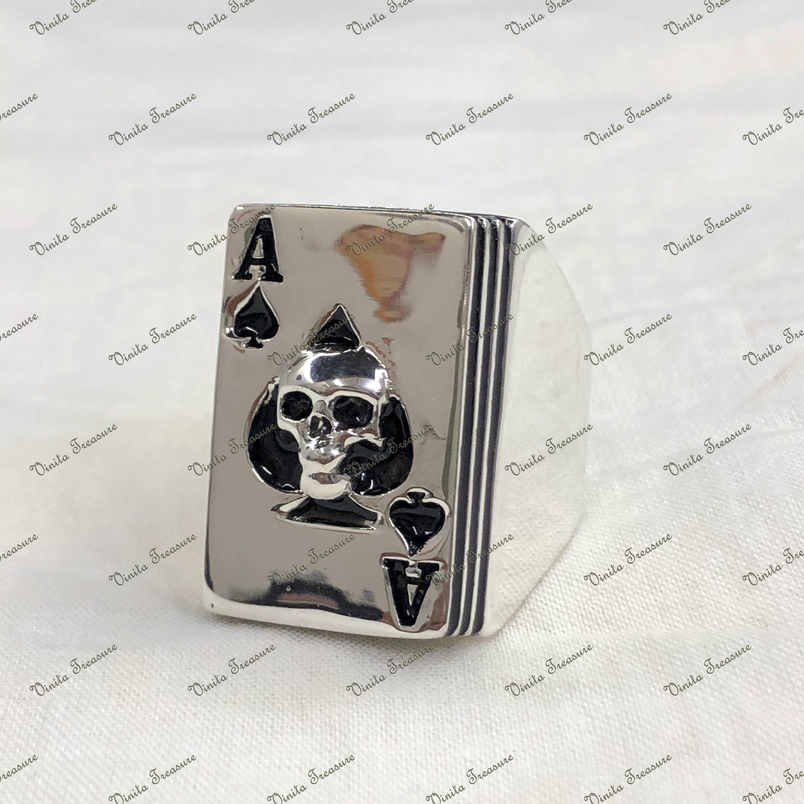 Ace Of Spade Ring For Men 925 Sterling Silver Ace of Spades Etsy