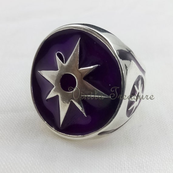 Lantern Ring Purple Lantern Men's Ring Lantern Jewelry Etsy