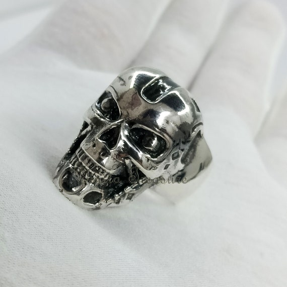 T 700 Terminator Ring Men Ring92 5 Sterling Silver Ring Etsy