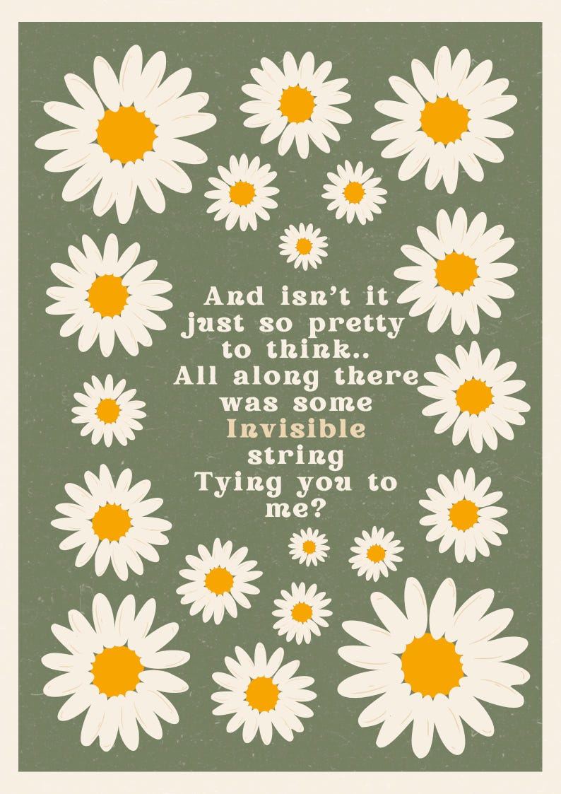 Invisible String Poster - Etsy