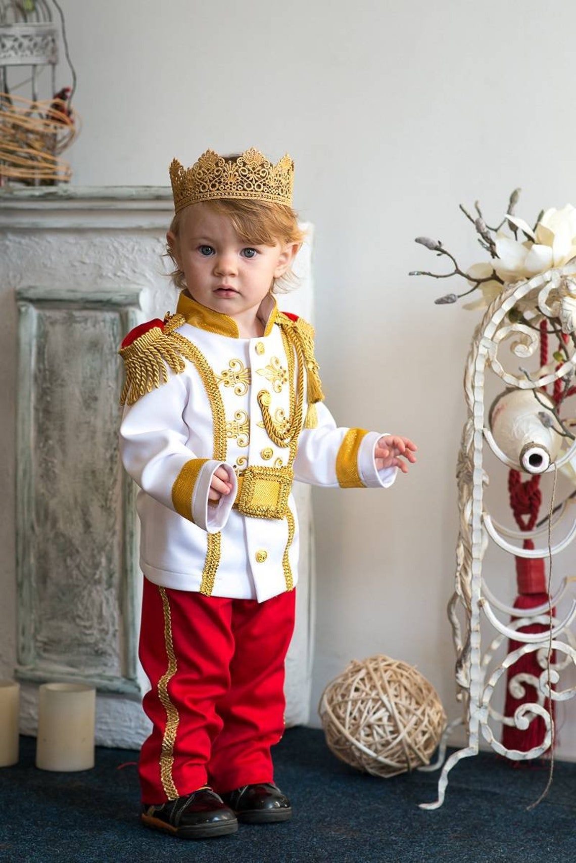 Red Prince Charming costume for boy Cinderella disney outfit Etsy
