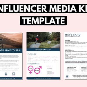 Fully Customisable Influencer Media Kit Template For Getting Paid Brand Deals | Perfect For YouTube, Instagram & TikTok Content Creators