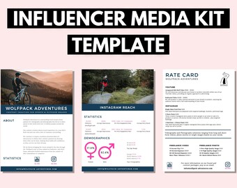 Fully Customisable Influencer Media Kit Template For Getting Paid Brand Deals | Perfect For YouTube, Instagram & TikTok Content Creators