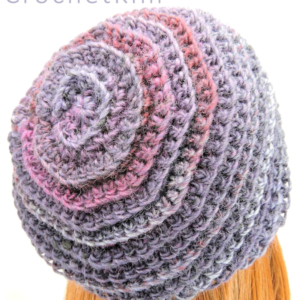 Easy Crochet PATTERN- Slouchy Beanie Hat for Women, Crochet Slouchy Beanie Pattern, Womens Winter Hat Pattern PDF Download, Channel The Mind