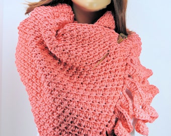 Boho Crochet Shawl Pattern: Tunisian Super Scarf (PDF Download)