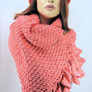 Boho Crochet Shawl Pattern: Tunisian Super Scarf (PDF Download)