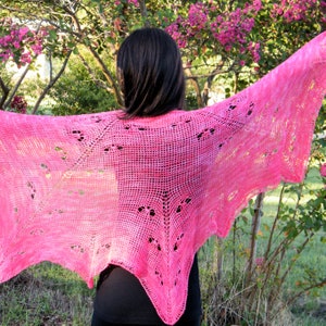 Crochet Butterfly Lace Shawl Pattern: Mariposa Triangle Scarf (PDF)
