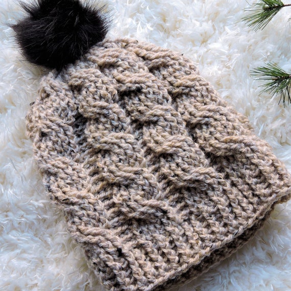 Crochet Cable Stitch Hat Pattern 