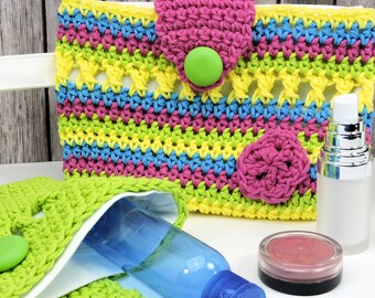 Flirty Crochet Makeup Clutch Bag Pattern (PDF Download)