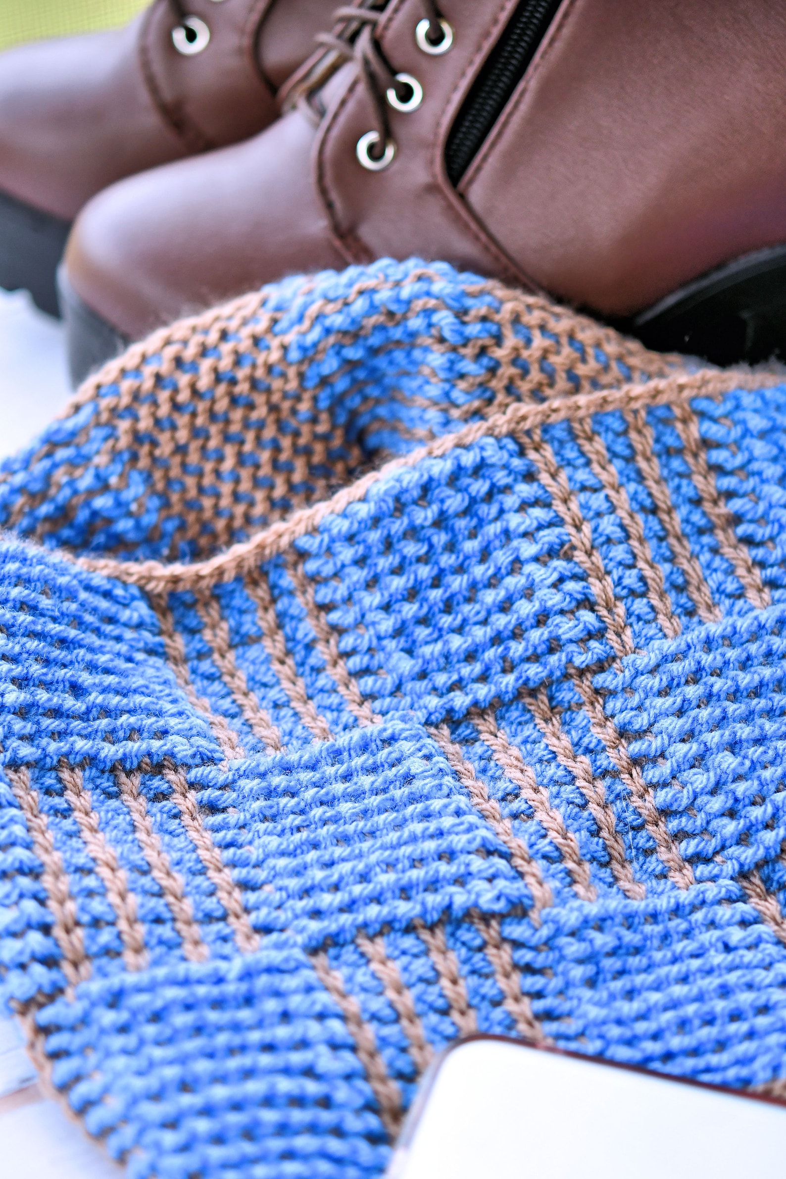 Checkerboard Scarf Crochet PATTERN Tunisian Crochet Pattern Etsy