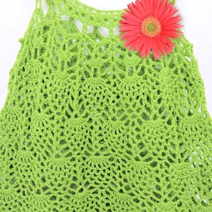 Crochet Pattern - Pineapple Cascade Baby Dress, Babygirl Clothes, Baby Girl to Toddler Sun Dress, Crochet Pineapple Lacy Baby Summer Dress