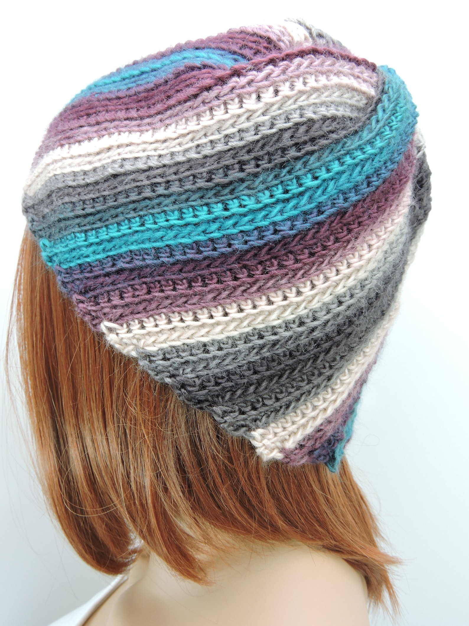 Spiral Beanie Crochet Pattern Winter Hat Crochet Pattern Etsy