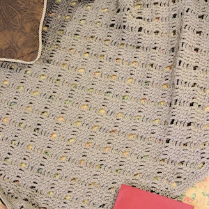 Romantic Lattice Crochet Throw Pattern: Vintage Boho Blanket (PDF Pattern)