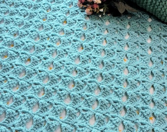 Magical Butterfly Crochet Throw Pattern: Easy Lace (PDF)