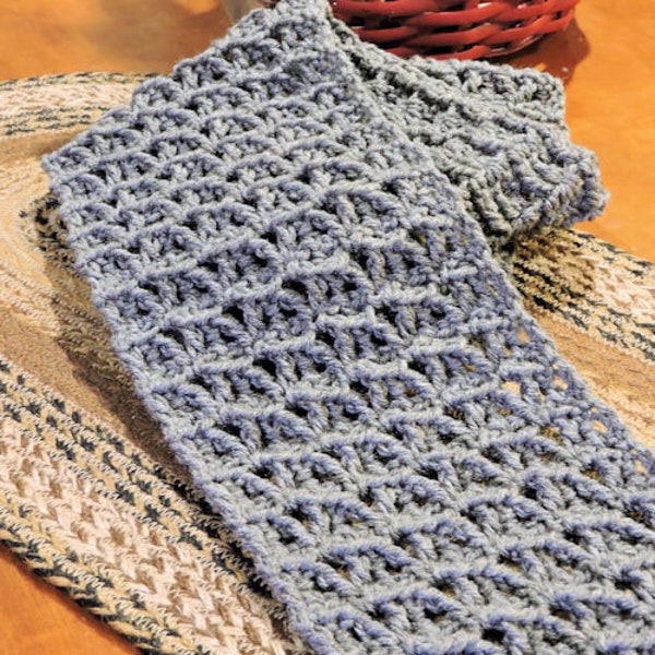 Crochet Mens Scarf PATTERN, One Skein Easy Crochet Patterns PDF Download, Skinny Scarf Detailed Instructions In English, Wandering Arches