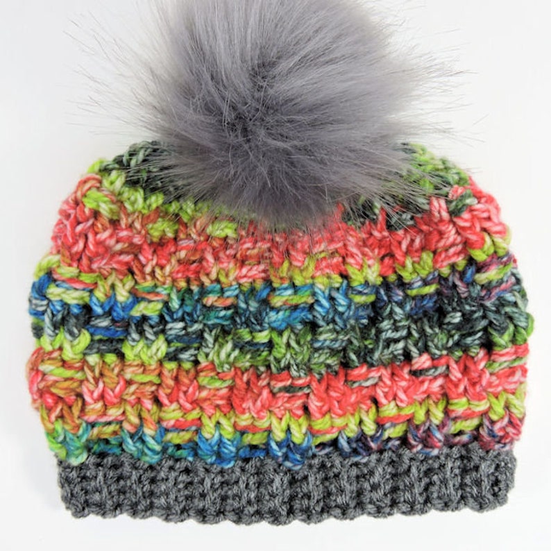 Easy Crochet Patterns for Winter Crochet Slouchy Beanie Pattern Beanie Hat Crochet Pattern Instant Download Instructions for Pom Pom Hat