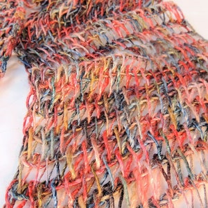 Mesh Crochet Scarf PATTERN, Crochet Pattern - Tunisian Drop Stitch Scarf, Airy Shawl Stole Wrap, Quick Beginner  Instant Download Pattern