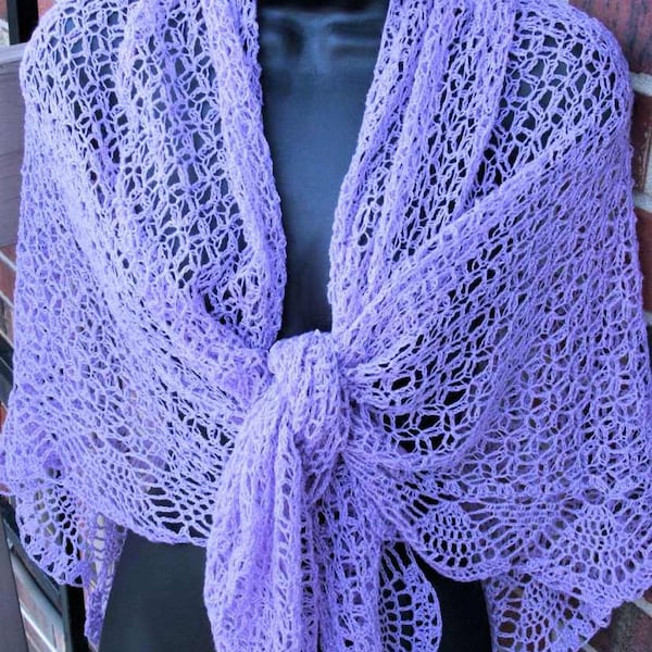 Easy Lace Crochet Pattern - Summer Scarf Women Dreams Shawl, Lacy Shawl PDF Pattern Instant Download, Summer Wrap Around Shawl for Women