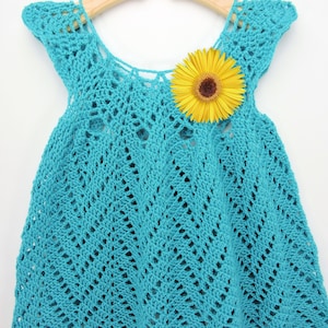 Tulip Chevrons Crochet Pattern: Baby Dress, Pineapple Wrap (PDF Pattern)