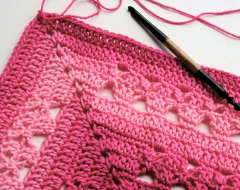 Lunar Crossings Crochet Blanket Pattern: Easy Rectangle Afghan (PDF)