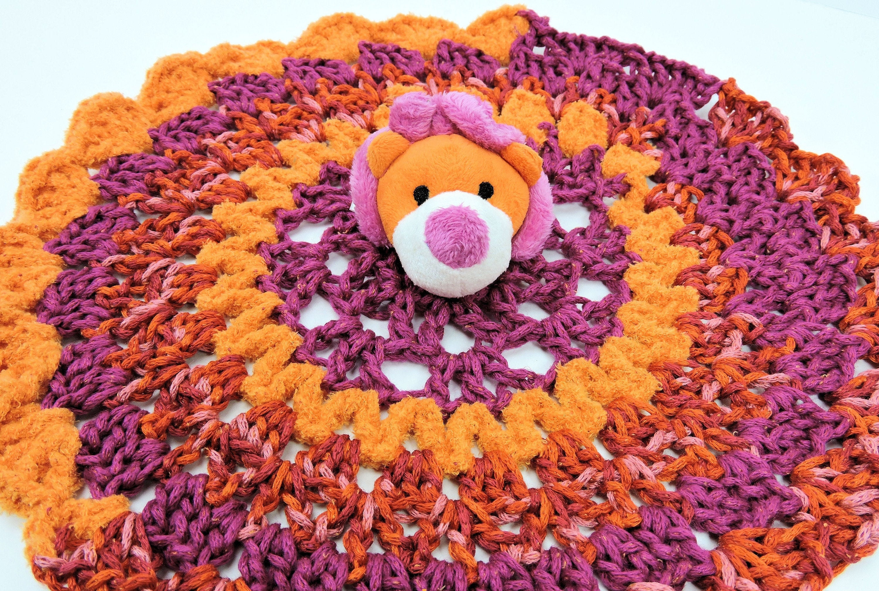Lion Comfort Toy Crochet Pattern: Chunky Baby Lovey (PDF Pattern