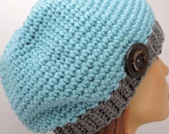 Slouch Beanie Pattern, Classic Beanie Pattern, Instant Download Easy Crochet Patterns, Winter Hat Crochet Pattern, Crochet Hat Pattern