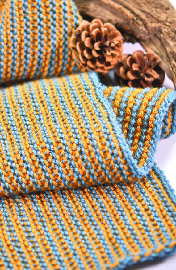 Striped Crochet Scarf Men main image 4