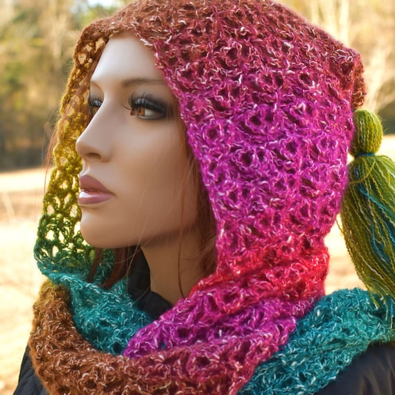 Free Crochet Hooded Scarf Pattern Free Crochet Pattern For Hooded