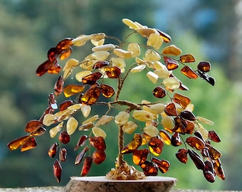 Amber Tree of Happiness  15cm  144 Baltic  Amber Stones